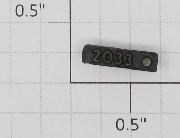 Lionel 2033-6 Left Hand Black Painted Raised Number Marker Lens/Number Board