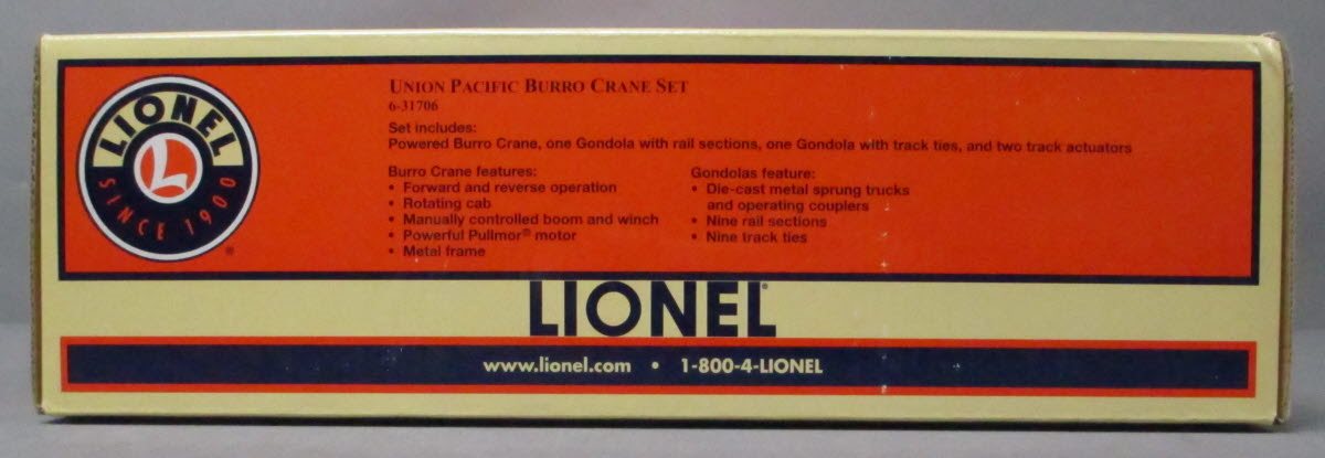 Lionel 6-31706 O Gauge Union Pacific Burro Crane Set