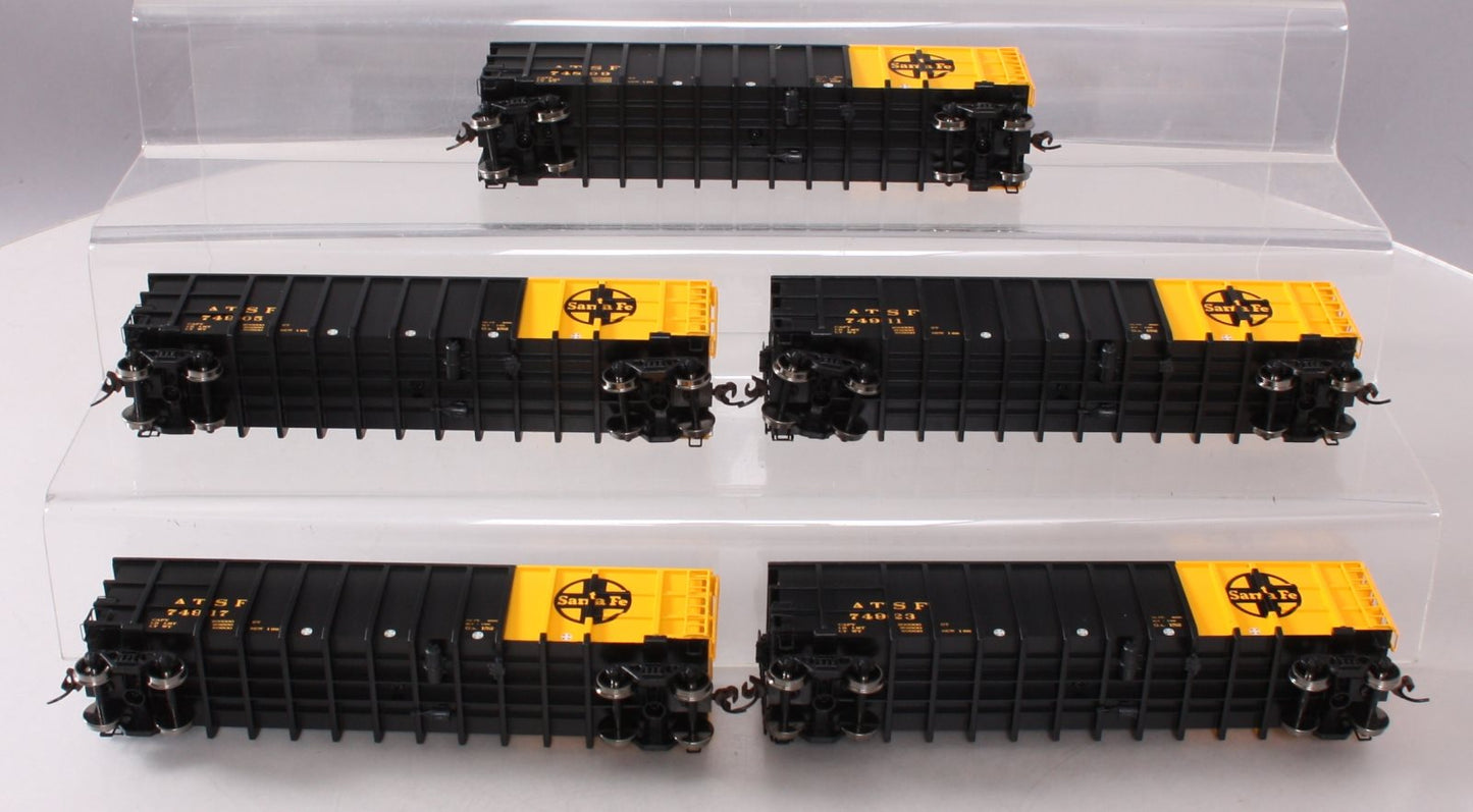 Athearn 94457 HO Santa Fe 50' Thrall High-Side Coal Gondolas (Set of 5)