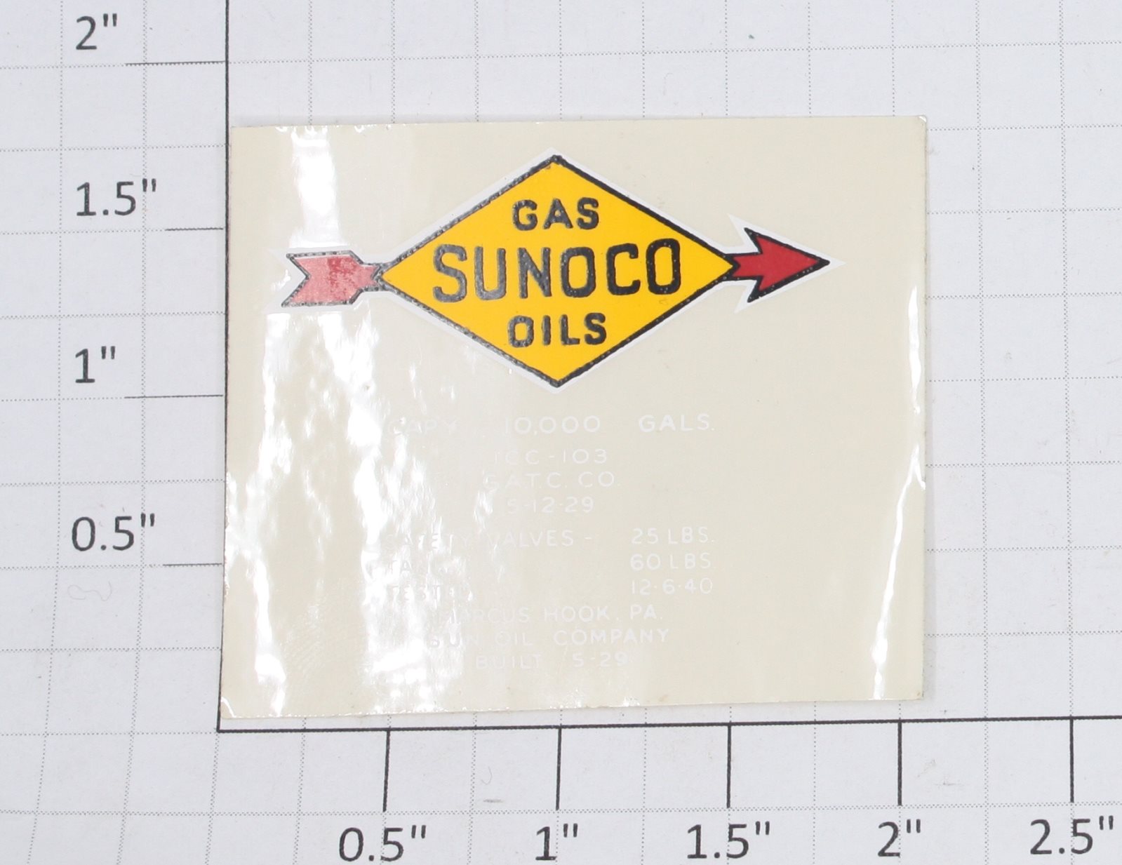 Lionel 654-5 White Lettering Gas Sunoco Oil Sticker Decal – Trainz