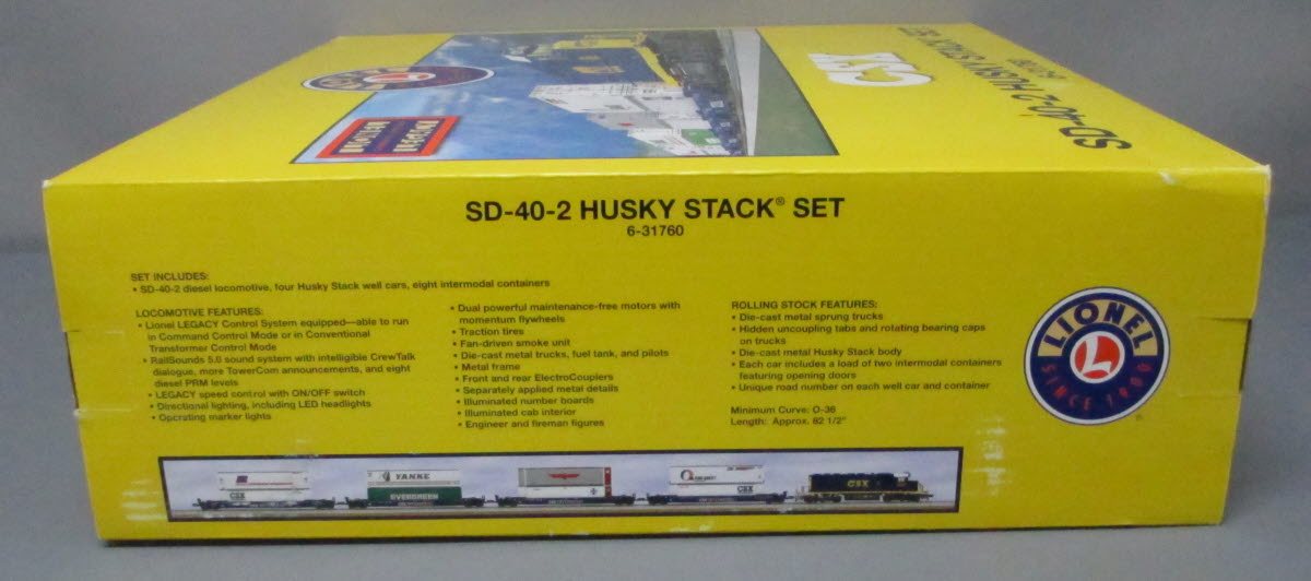 Lionel 6-31760 CSX SD-40-2 Husky Stack O Gauge Diesel Train Set