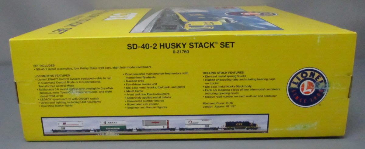 Lionel 6-31760 CSX SD-40-2 Husky Stack O Gauge Diesel Train Set