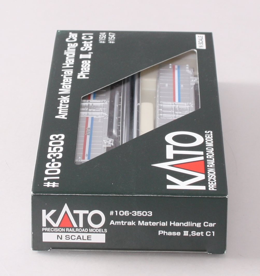 Kato 106-3503 N Amtrak Phase III Material Handling Cars (Set of 2)