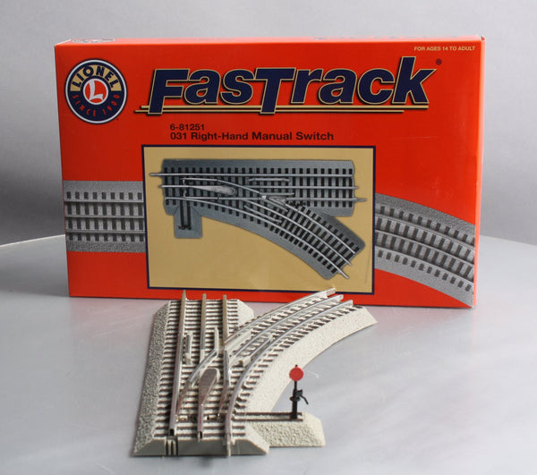 Lionel 6-81251 O-31 Manual Right Hand FasTrack Switch Turnout