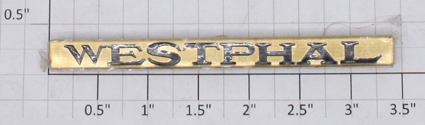 Lionel 421-2 Brass Westphal Blue Comet Nameplate - Self Adhesive