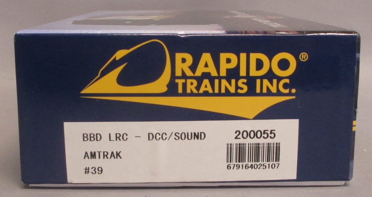 Rapido Trains 200055 HO Amtrak Bombardier LRC #39 w/ Sound & DCC