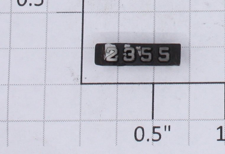 Lionel 2355-6/10 Black Painted Raised Number Marker Lens/Number Board Set