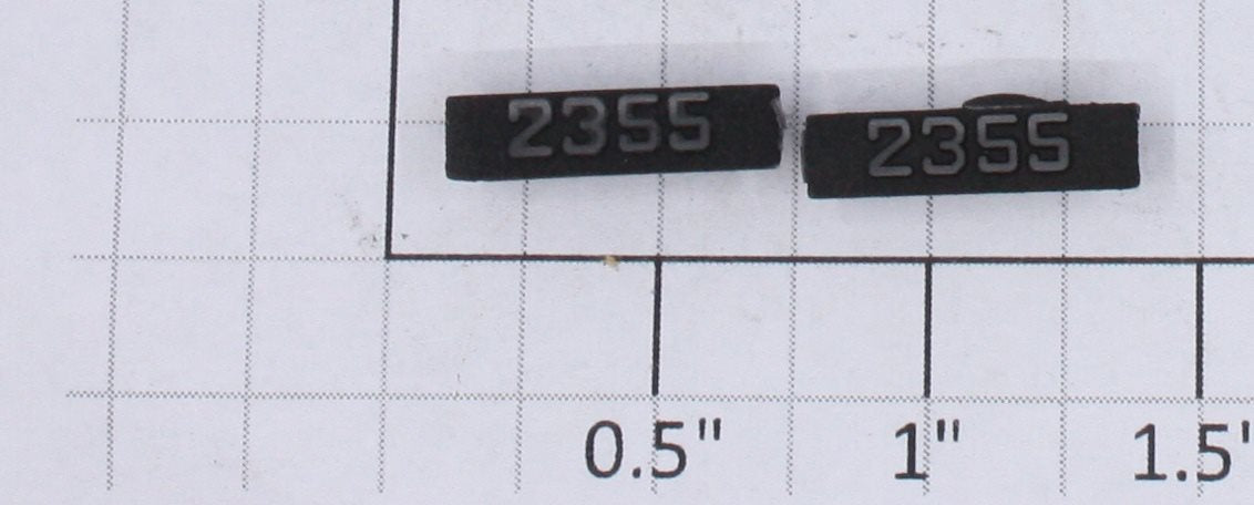 Lionel 2355-6/10 Black Raised Number Marker Lens/Board Set (Set of 2)