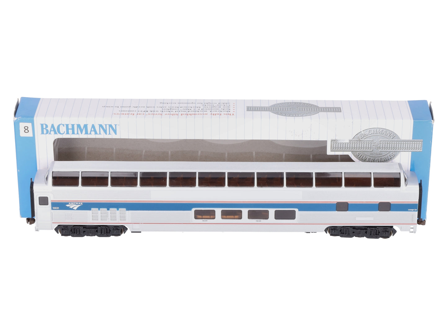 Bachmann 13001 HO Amtrak Phase VI 85' Budd Full Dome Passenger Car #10031