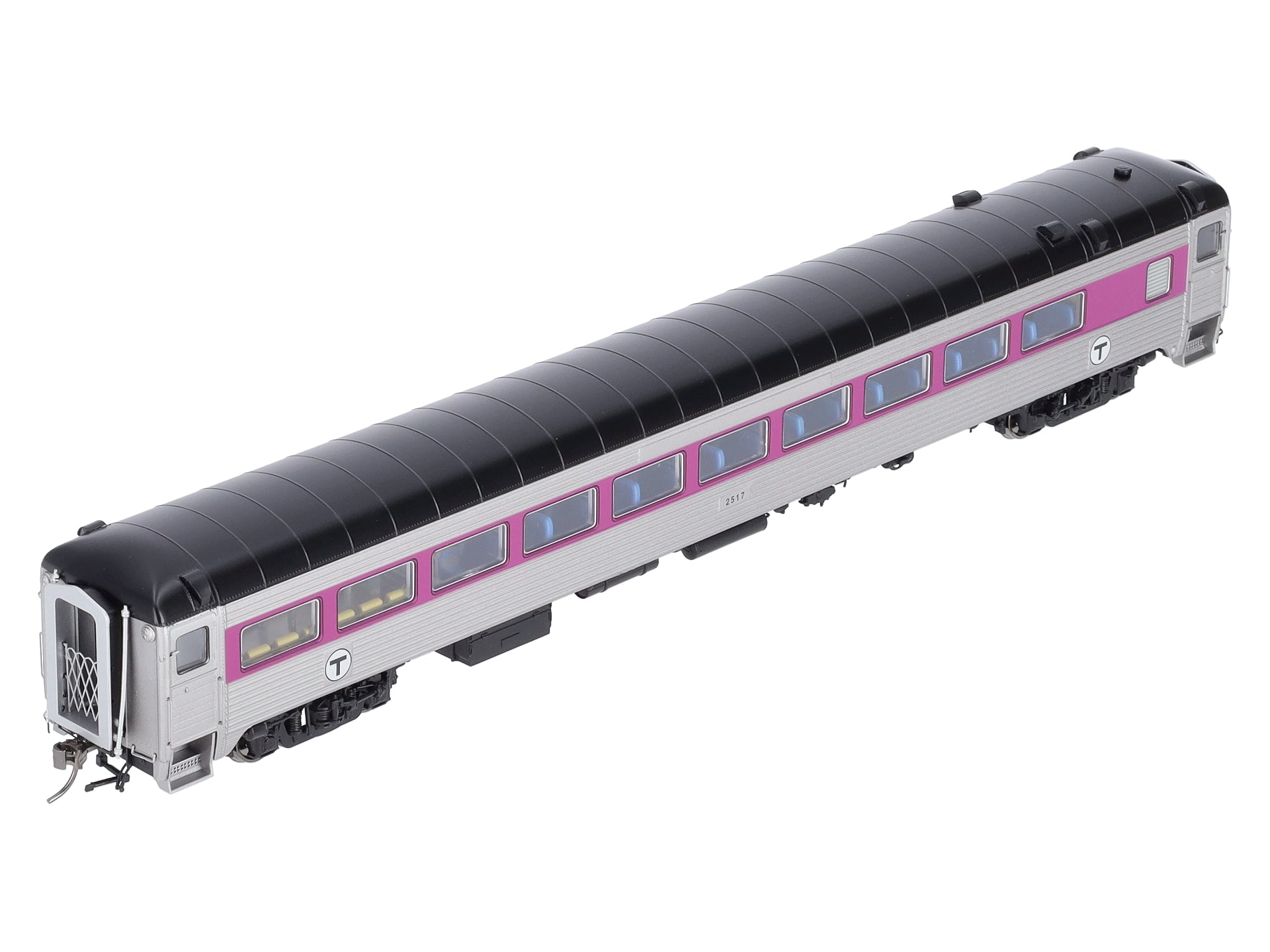 Rapido Trains 017244 HO MBTA NH 8600 Series Coach Car w/o Skirts 