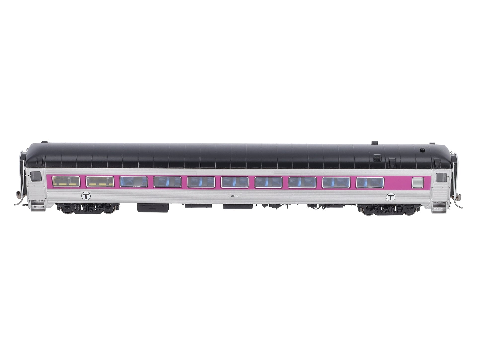Rapido Trains 017244 HO MBTA NH 8600 Series Coach Car w/o Skirts #2517