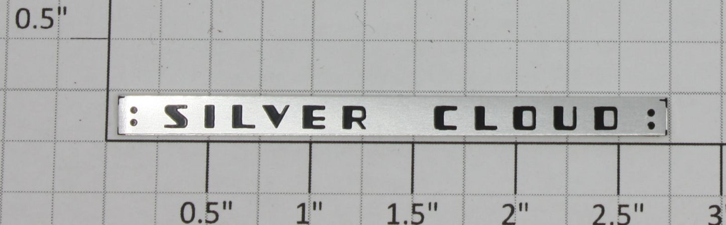 Lionel 2533-12 "Silver Cloud" Adhesive Nameplate