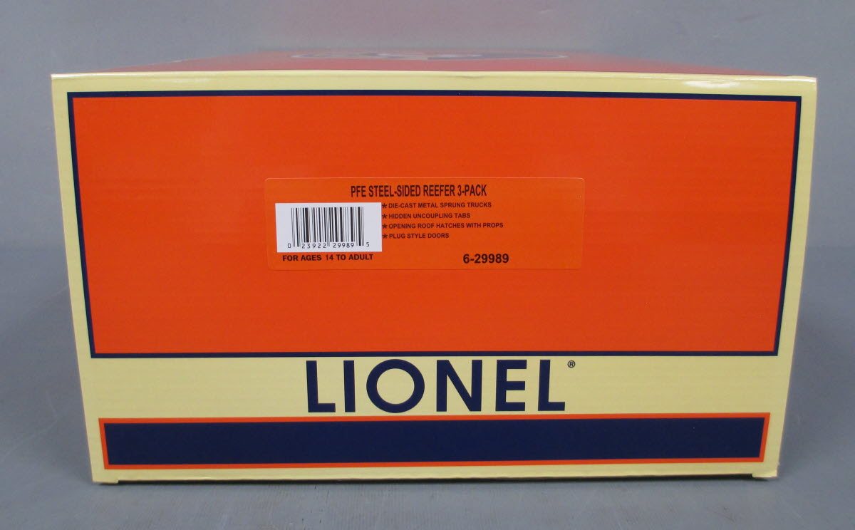 Lionel 6-29989 PFE Scale Steel Sided Reefer 3-Pack – Trainz