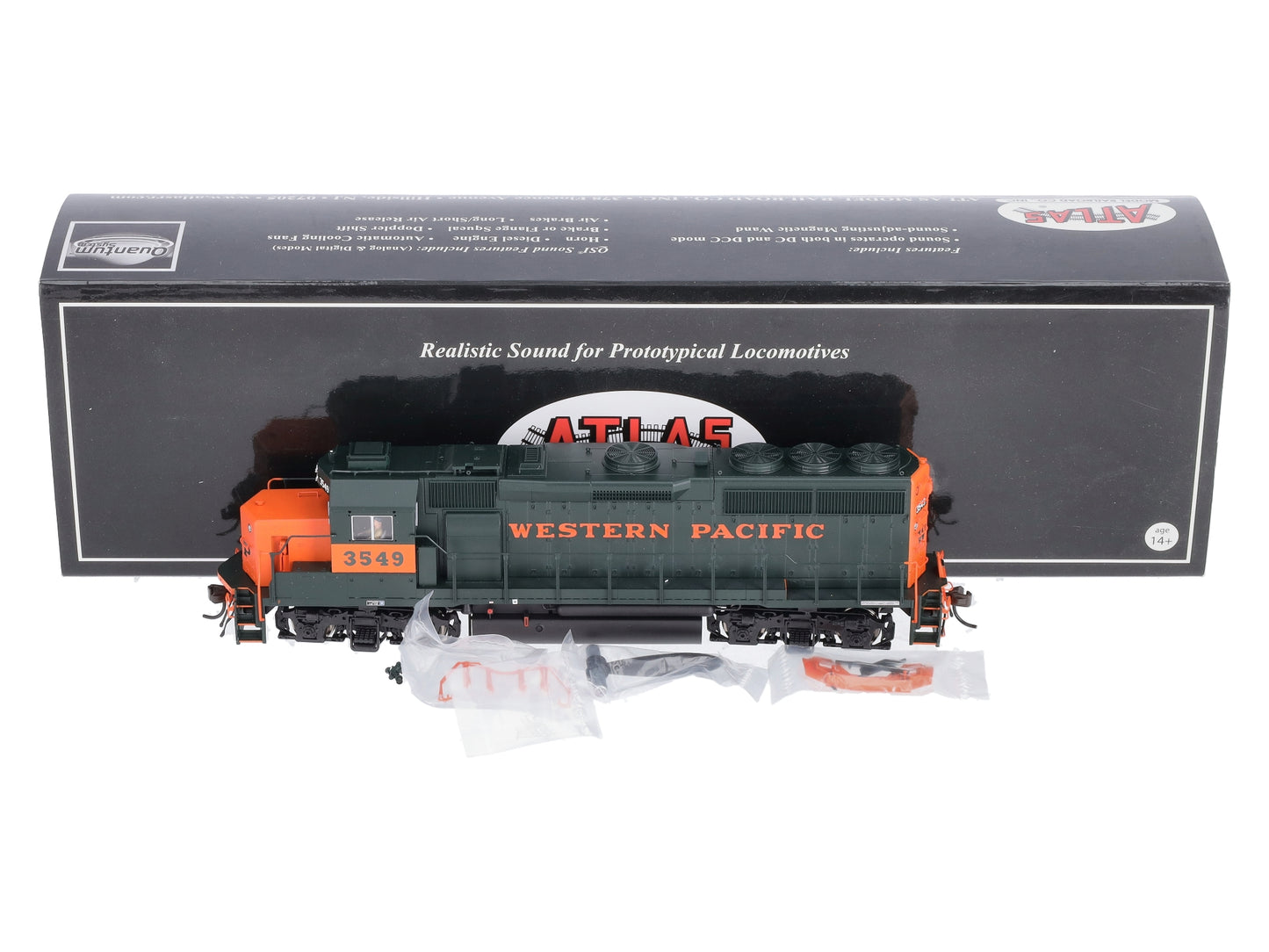 Atlas 10001002 HO Western Pacific GP40-2 Diesel Locomotive #3549