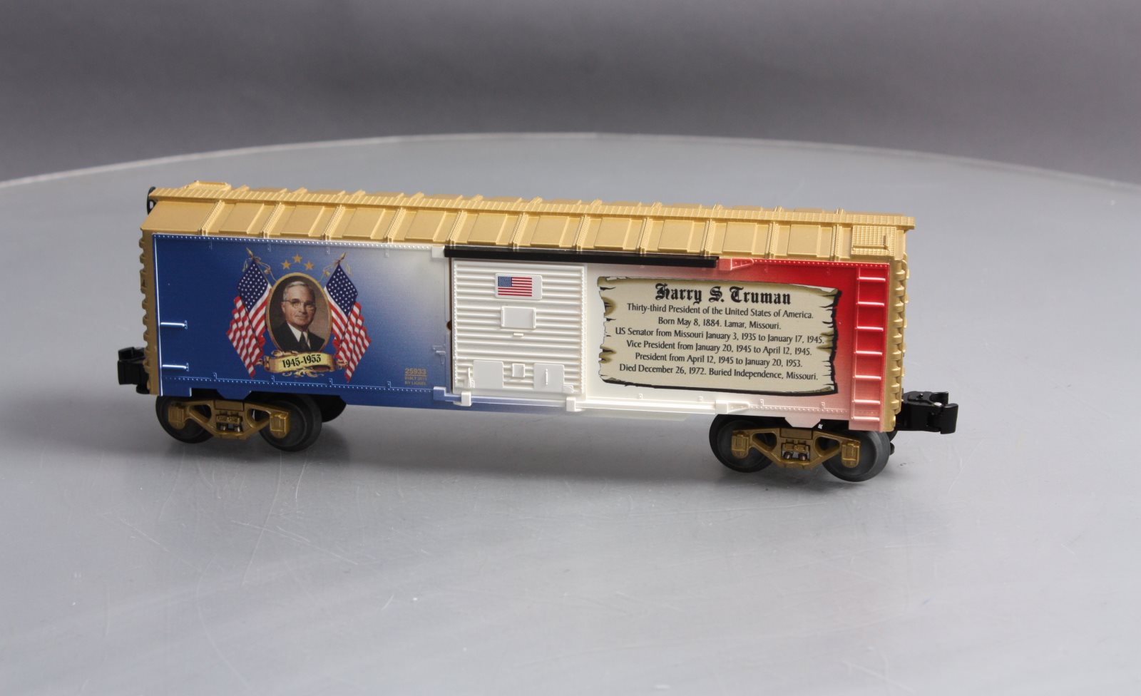 Lionel 6-25933 O Gauge USA Presidents Harry S. Truman Boxcar