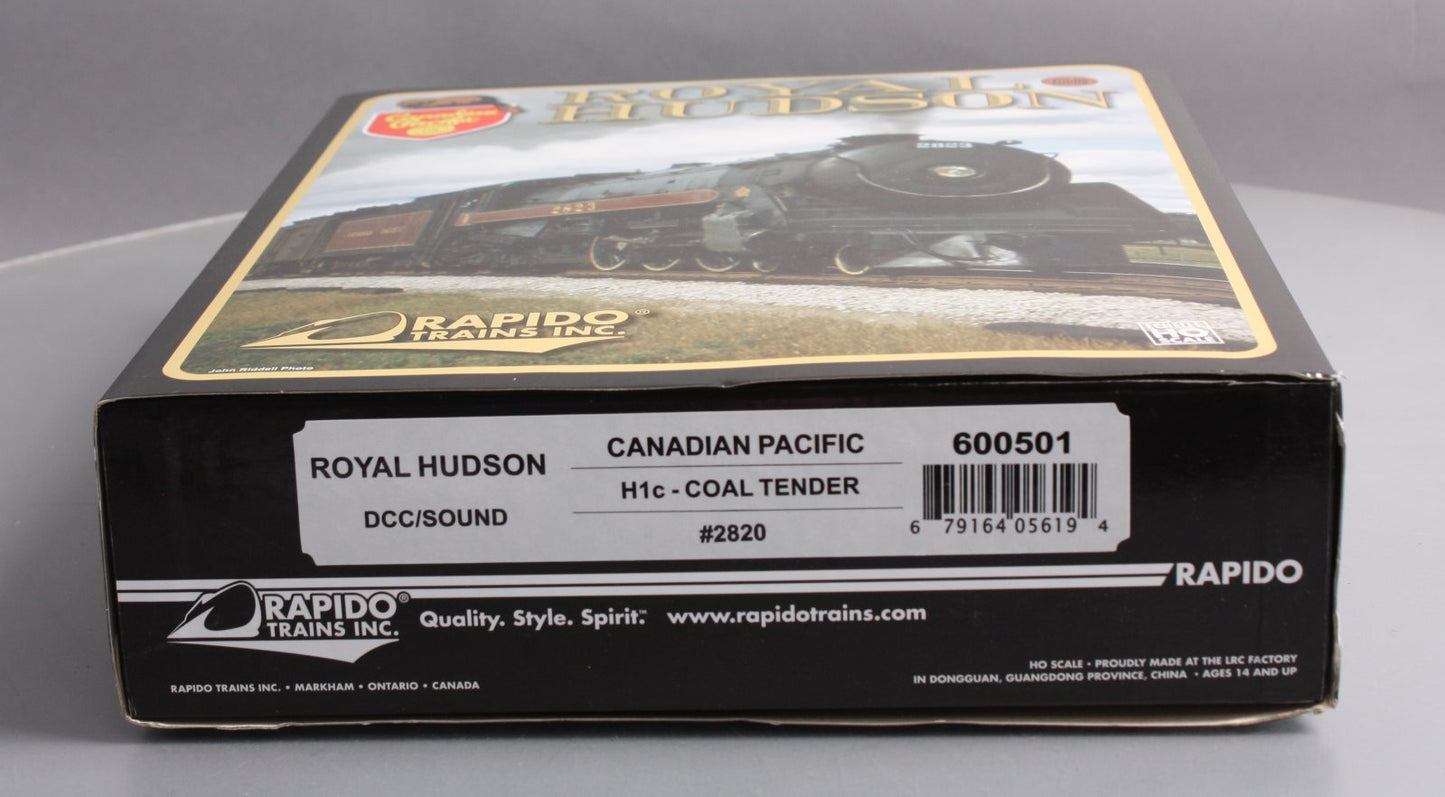 Rapido Trains 600501 HO Canadian Pacific Royal Hudson 4-6-4 Steam Loco #2820