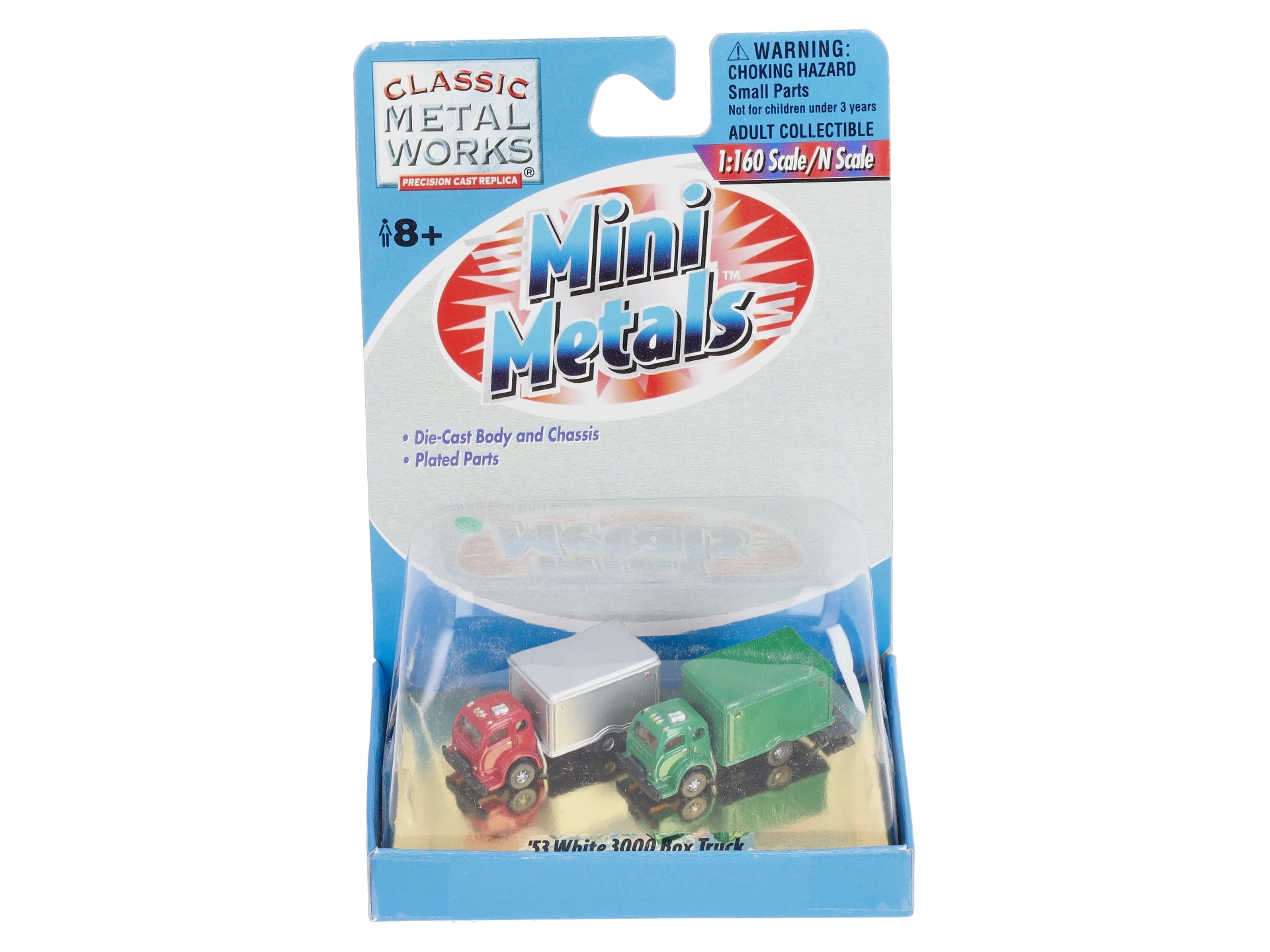 Classic Metal Works 50203 N Mini Metals 1953 White 3000 Box Truck Pac Trainz