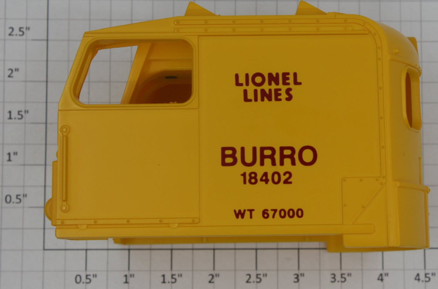 Lionel 18402-1 "Lionel Lines" Burro #18402 Yellow Crane Cab