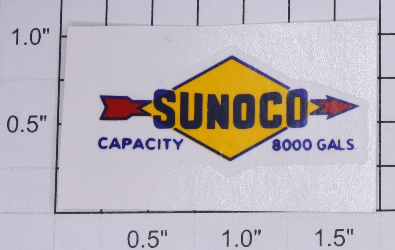 Lionel 2465-11 Blue Lettering Sunoco Arrow Water Soluble Decal-Arrow O ...