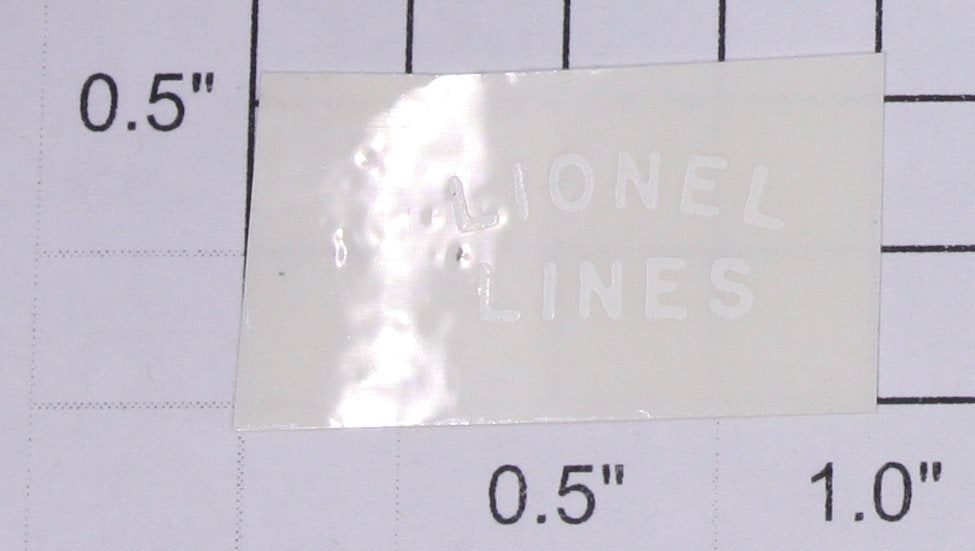 Lionel 2460-12 White Lettering "Lionel Lines" Sticker Decal