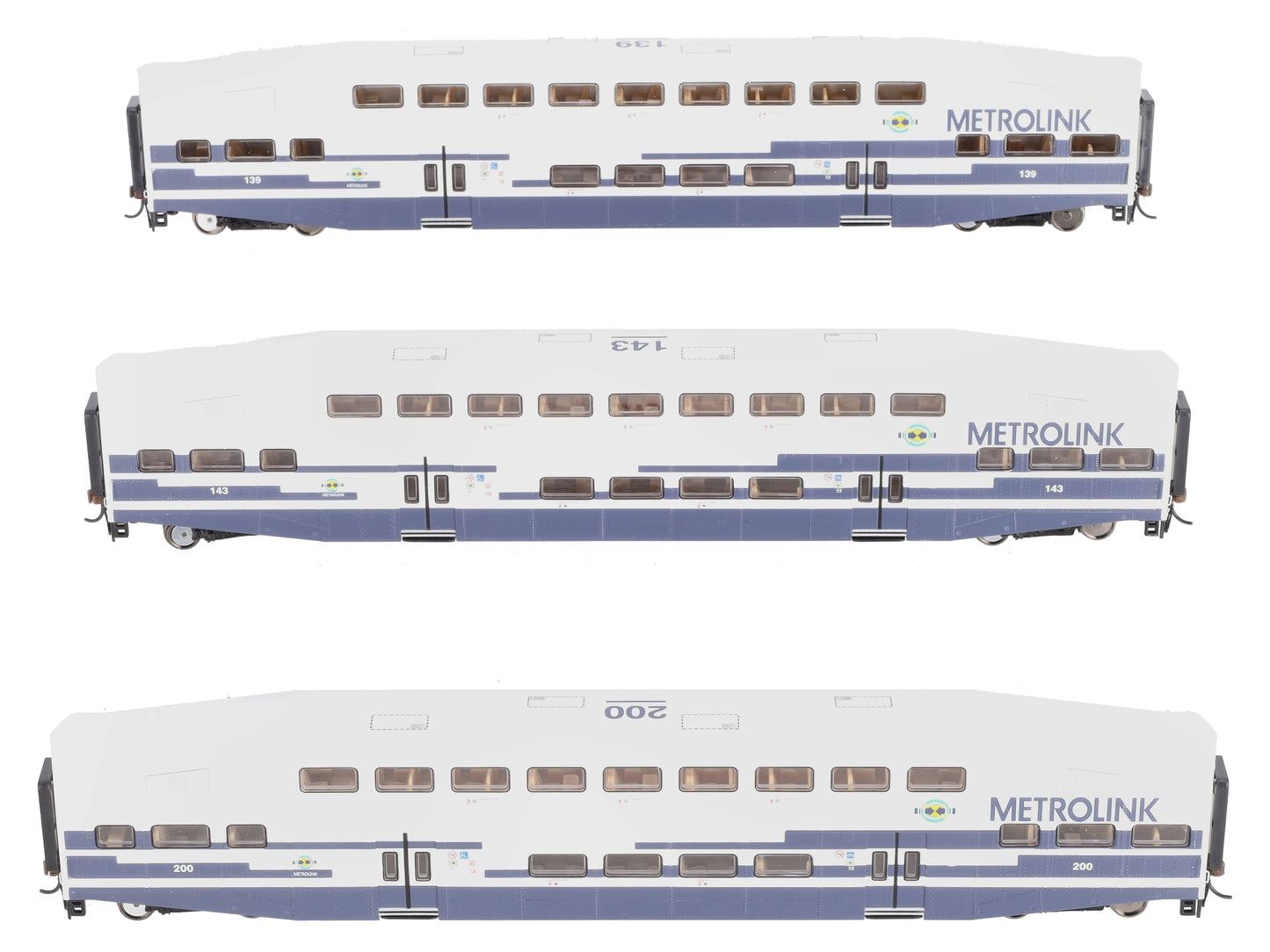 Athearn 25954 HO Metrolink RTR Bombardier Coach 3 Car Set