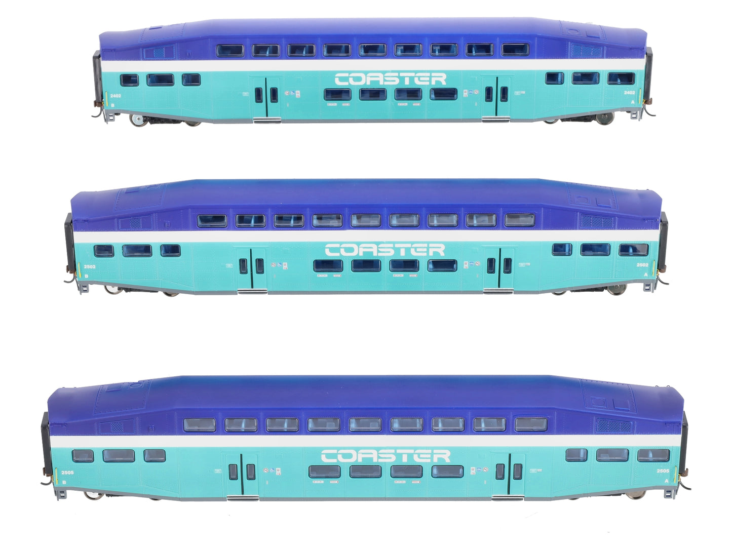 Athearn 25957 HO Scale Coaster RTR Bombardier Coach 3 Car Set