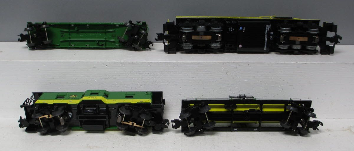 John deere toy train hot sale set