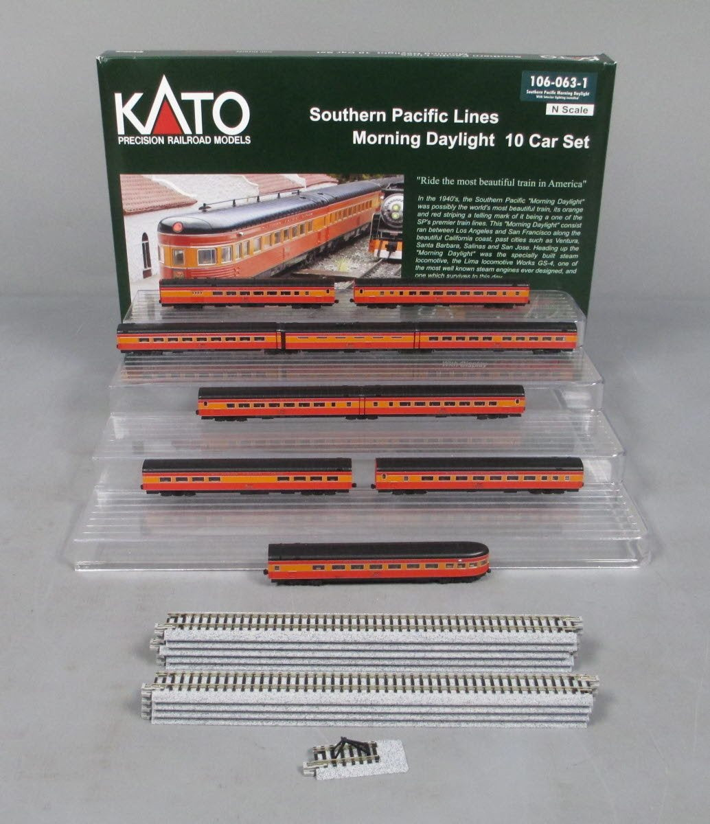 Kato 106-063-1 N SP Lines Morning Daylight Passenger Cars(Set of 10)