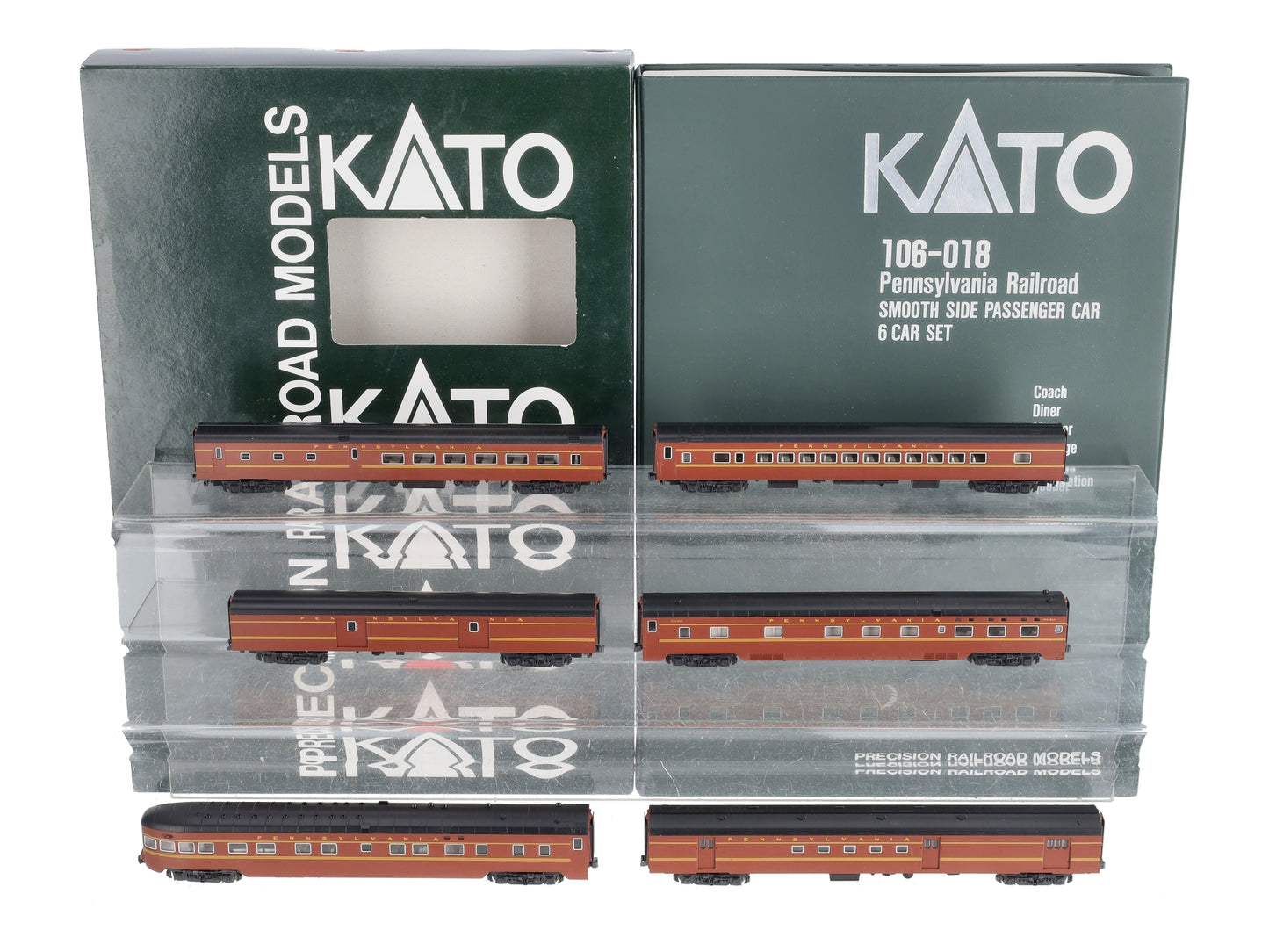 Kato 106-018 PRR 6-Car Smooth Side Passenger Set