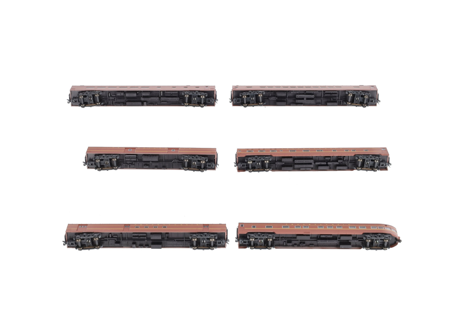 Kato 106-018 PRR 6-Car Smooth Side Passenger Set