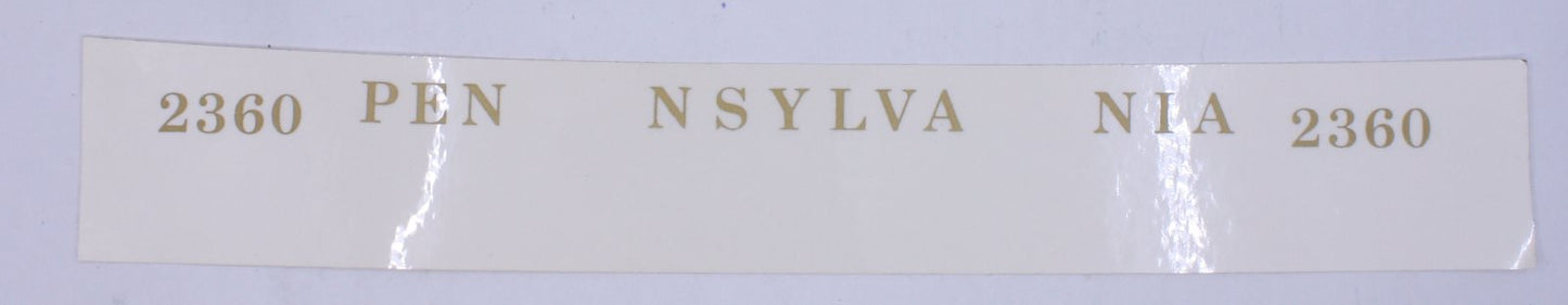 Lionel 2360-12 "2360 Pennsylvania" Gold Side Sticker Decal