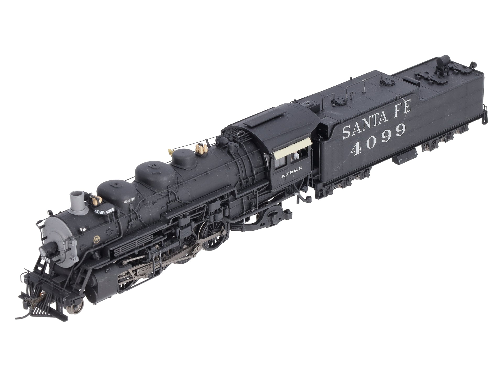 Broadway Limited 4768 HO ATSF 2-8-2 Mikado Steam Locomotive #4099 with –  Trainz