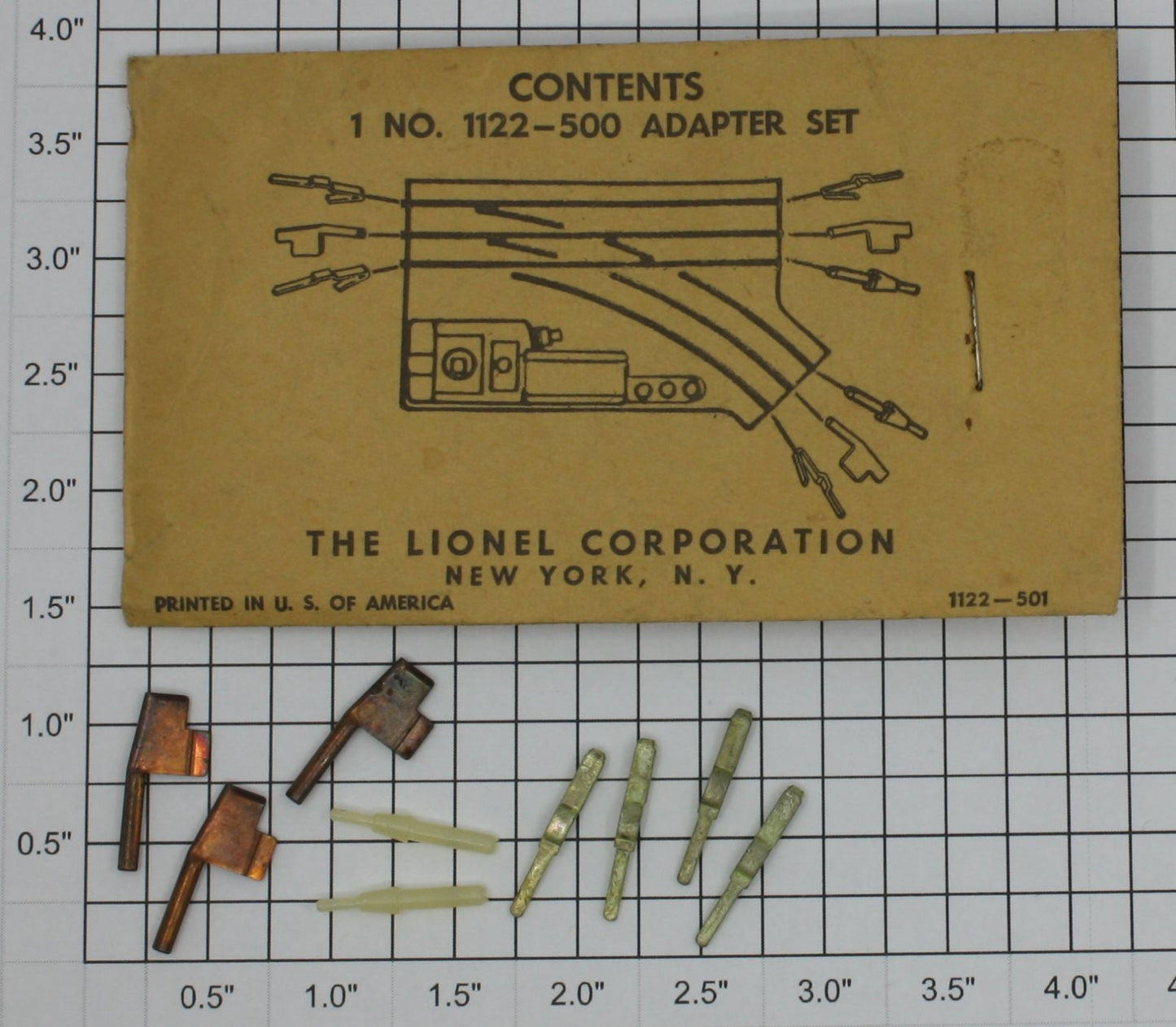 Lionel 1122-500 Super O Gauge to 1122 Switch Track Adapter Set in Envelope