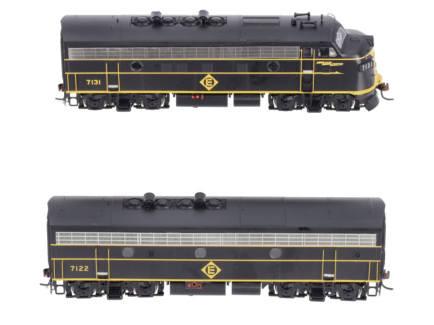 Athearn G22239 HO Erie Lackawanna F7A/F7B Diesel Locomotive #7131, #7122