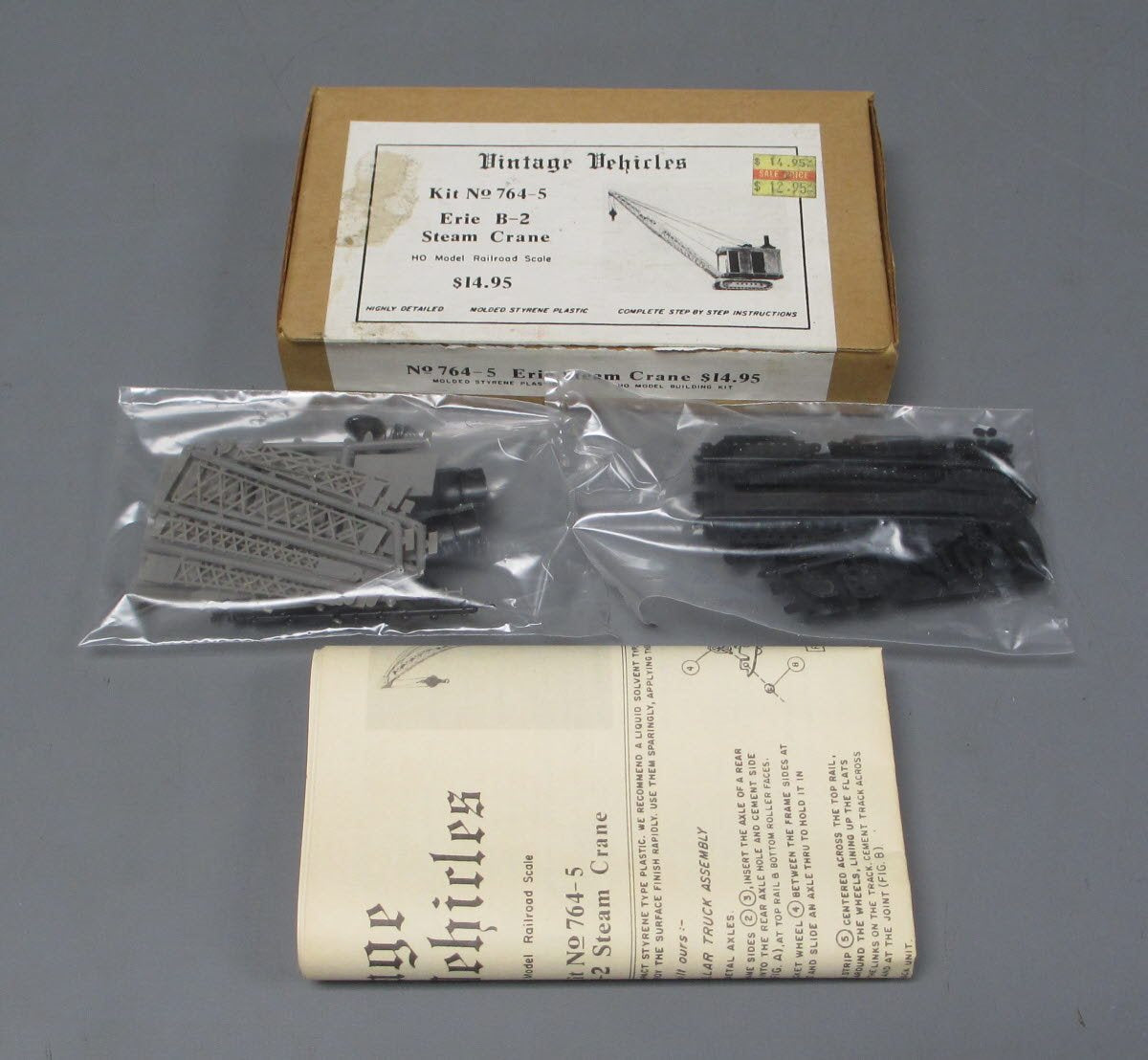 Vintage Vehicle 764-5 HO Scale Erie B-2 Steam Crane Kit