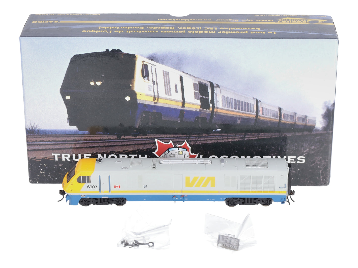 Rapido 200007 HO VIA Rail Canada Bombardier LRC Diesel Locomotive #6903