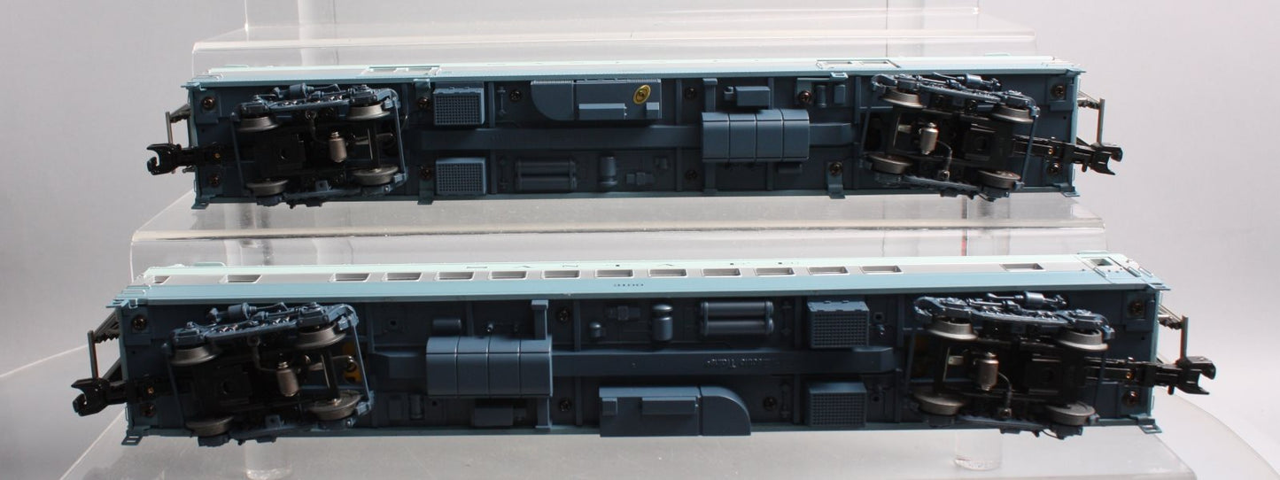 MTH 20-69170 O Santa Fe Blue Goose 70' ABS Streamlined Baggage/Coach 2-Car Set