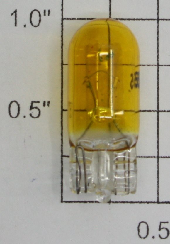 Lionel 555Y 6.3V .25A .9CP T3 1/4 Wedge Base Yellow Light Bulb