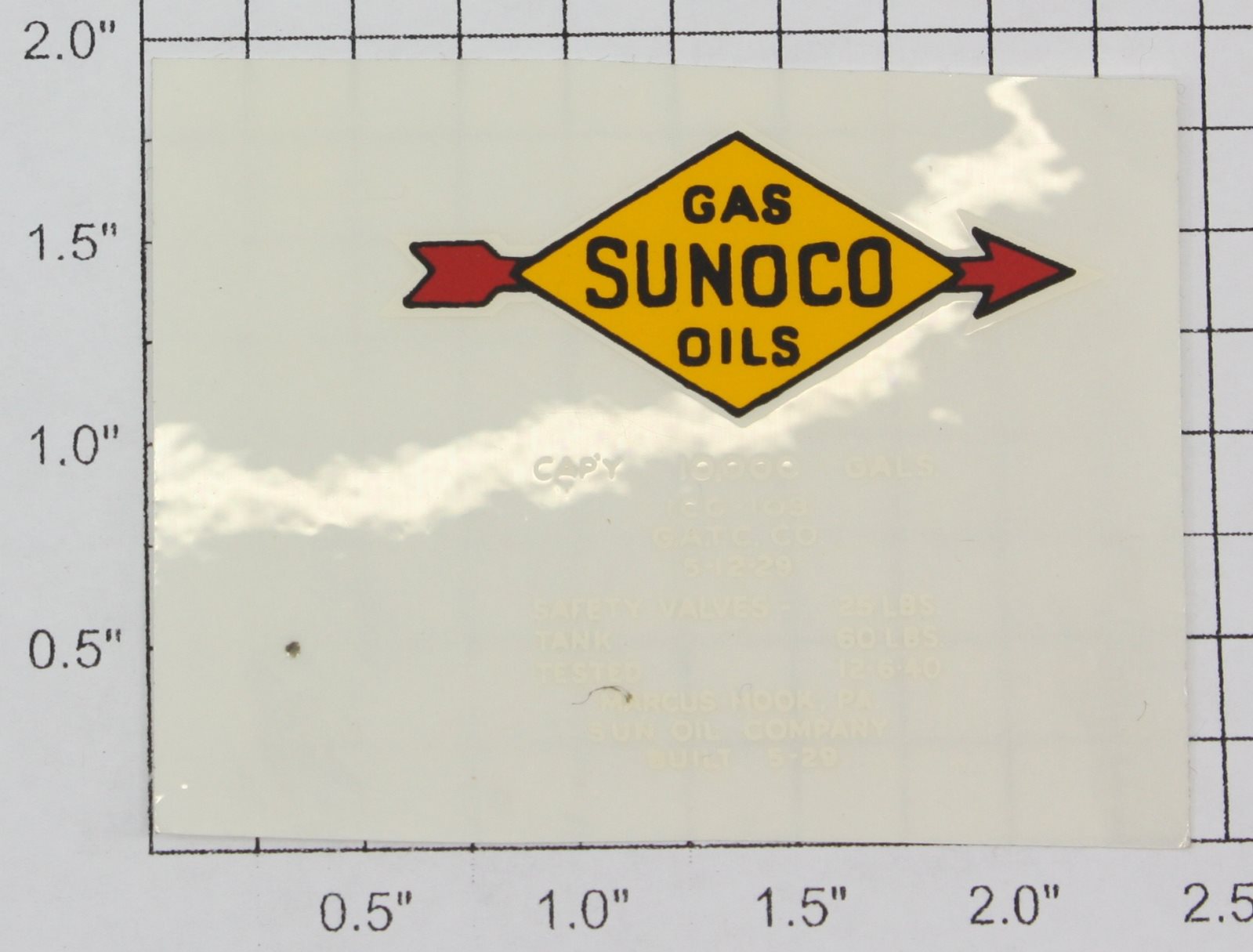 Lionel 654-4 Cream Lettering Gas Sunoco Oil Sticker Decal – Trainz