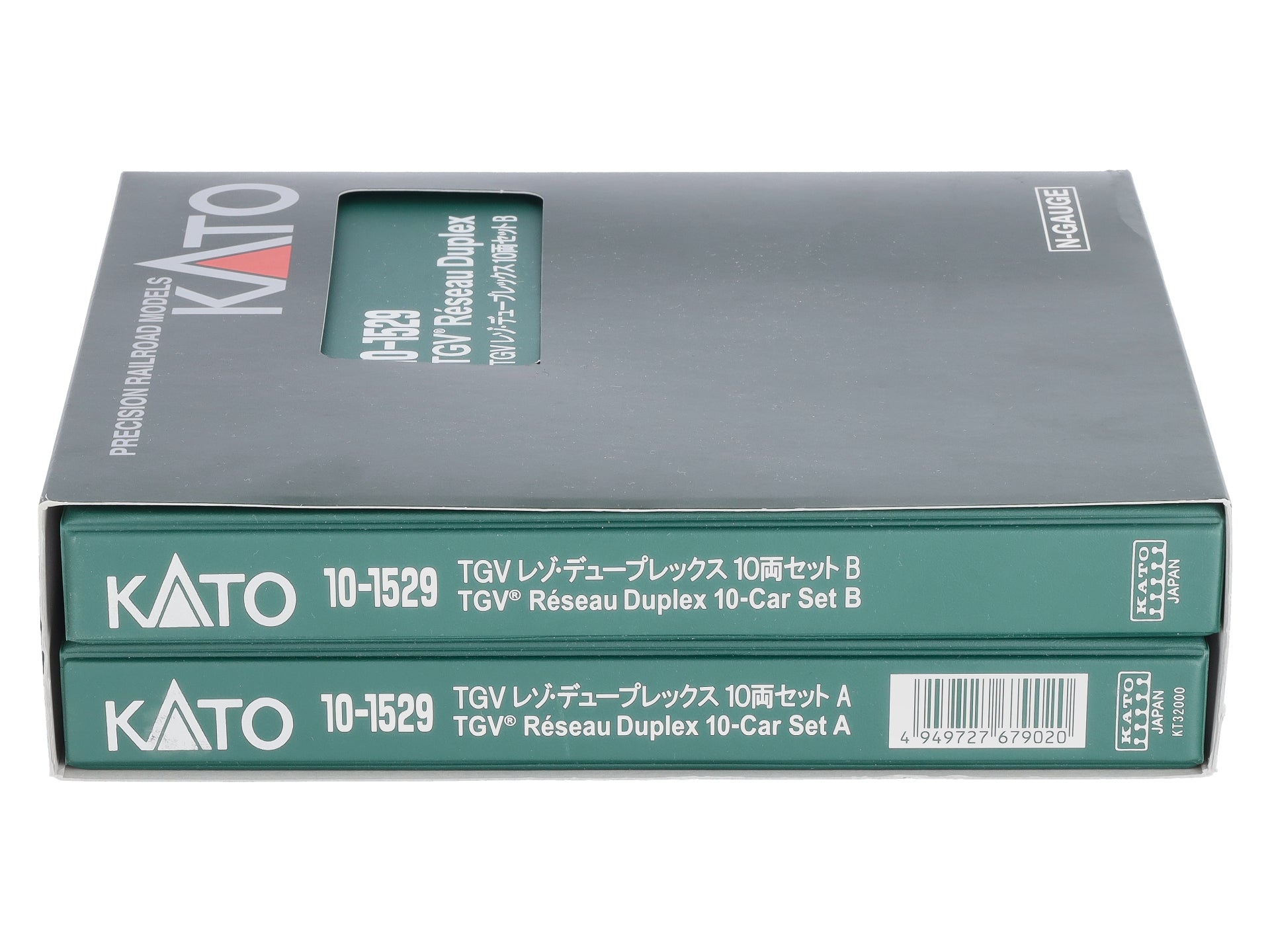 Kato 10-1529 N TGV Reseau Duplex Passenger Cars 10 Car Set