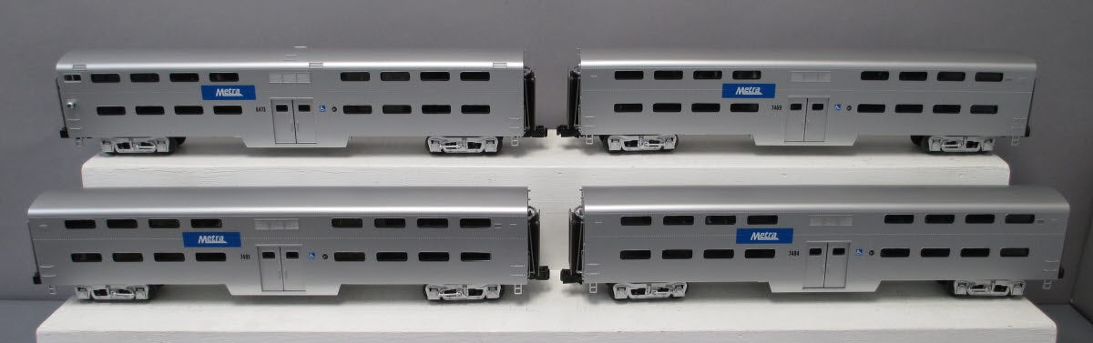 MTH 20-65192 O Gauge Metra Premier Bi-Level Passenger 4-Car Set