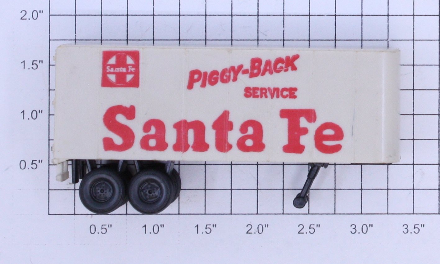 Tyco 0714-0928 HO Scale Santa Fe Piggyback Trailer