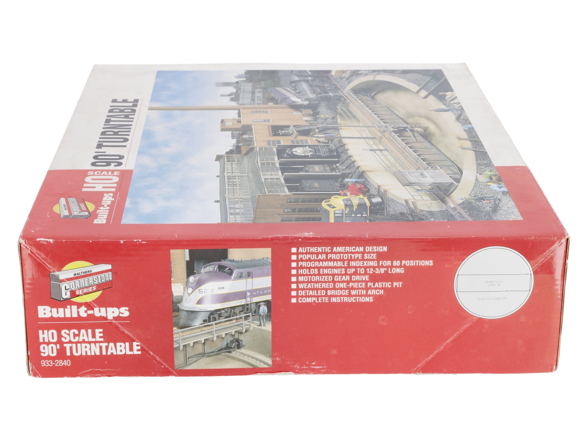 HO Scale Walthers Cornerstone 933-2860 Motorized 90' Turntable Kit