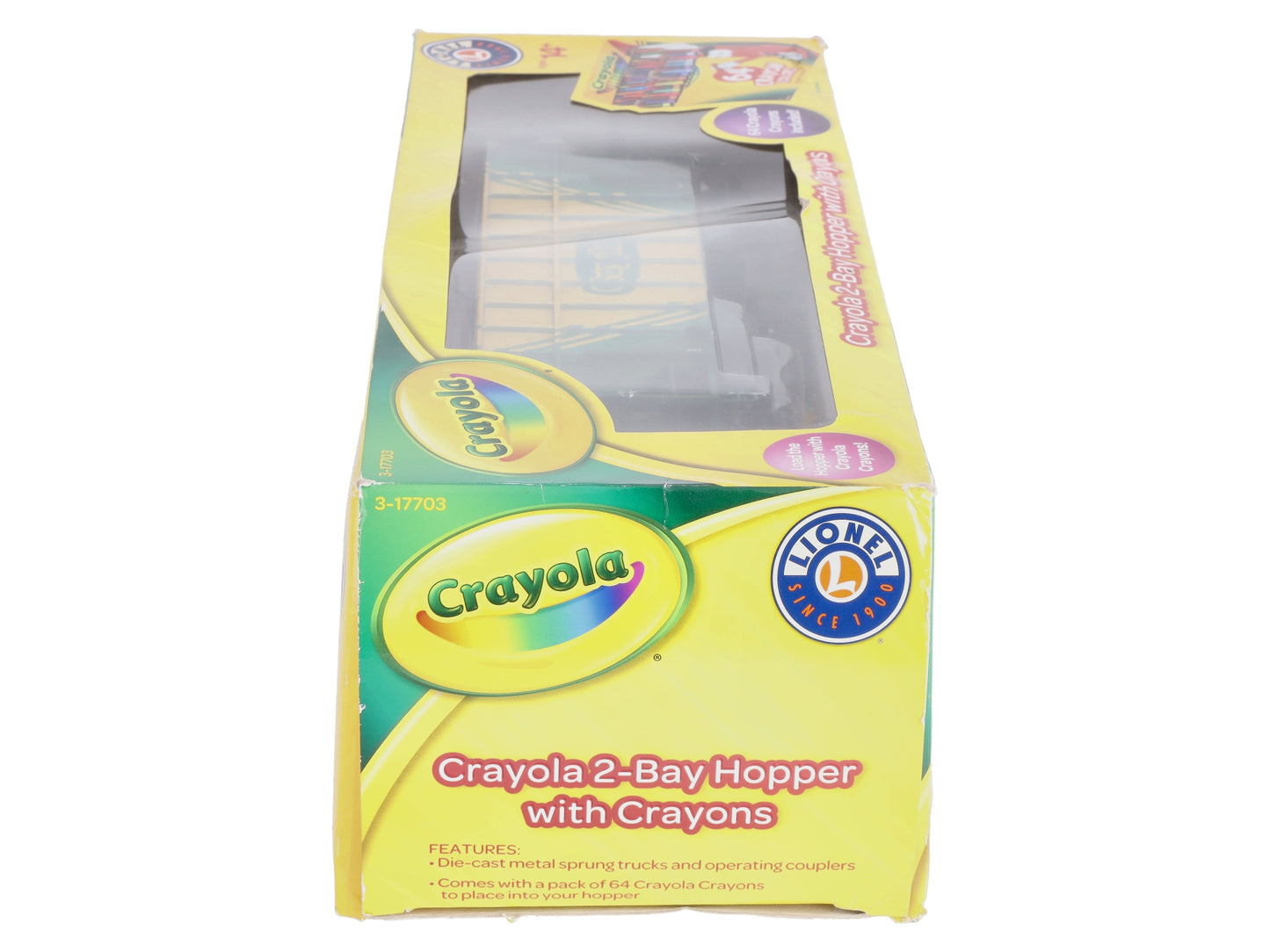 Lionel 3-17703 O Gauge Crayola 2-Bay LionScale Hopper with Crayons