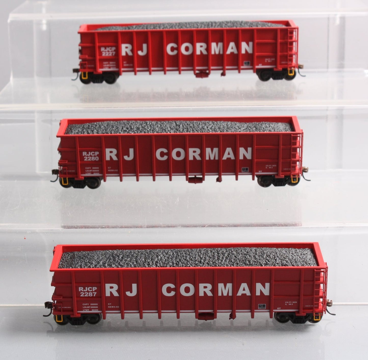 Athearn 16485 HO RJ Corman Ready-to-Run Thrall High Side Gondola #2 (Pack of 3)