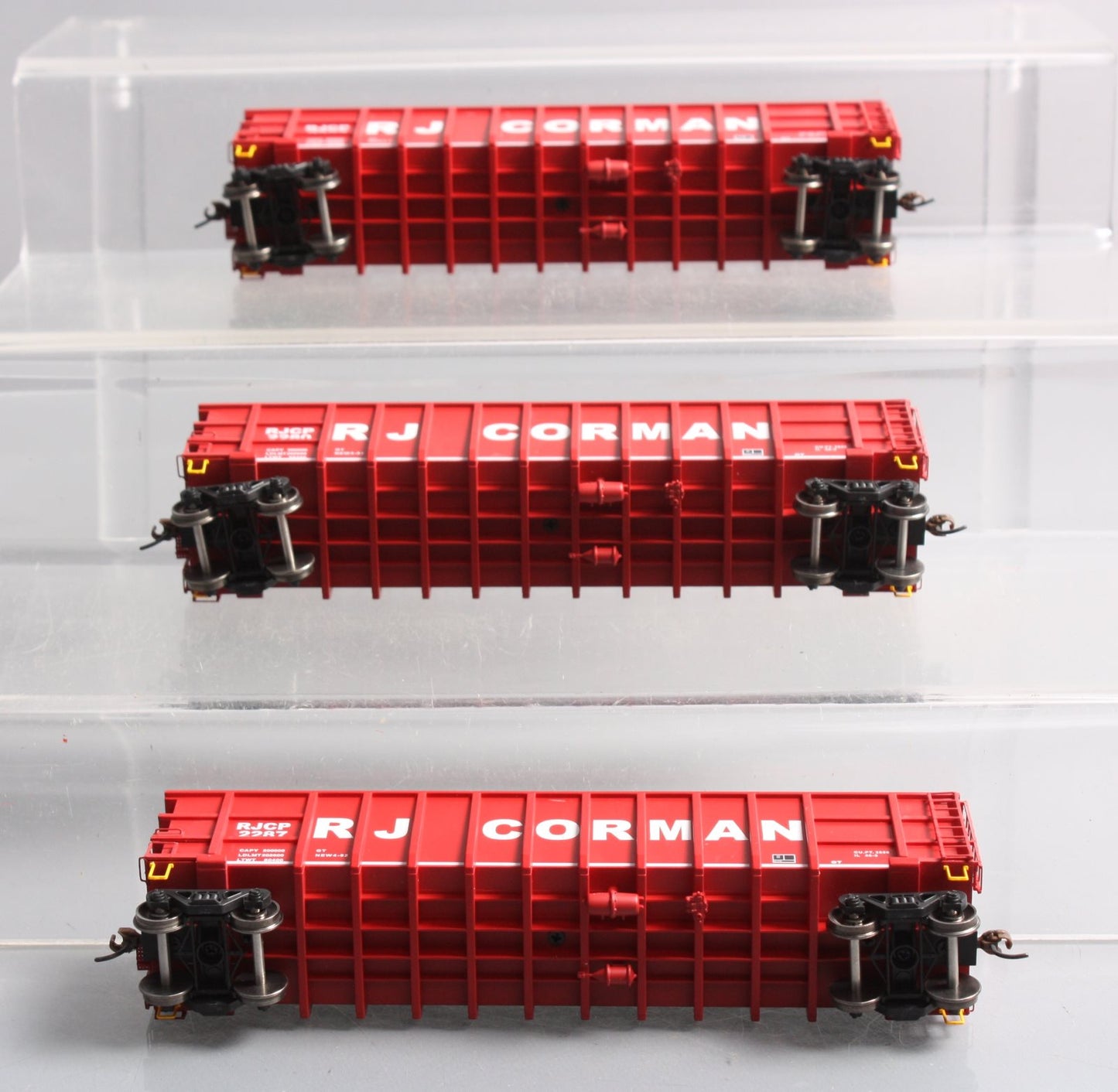 Athearn 16485 HO RJ Corman Ready-to-Run Thrall High Side Gondola #2 (Pack of 3)