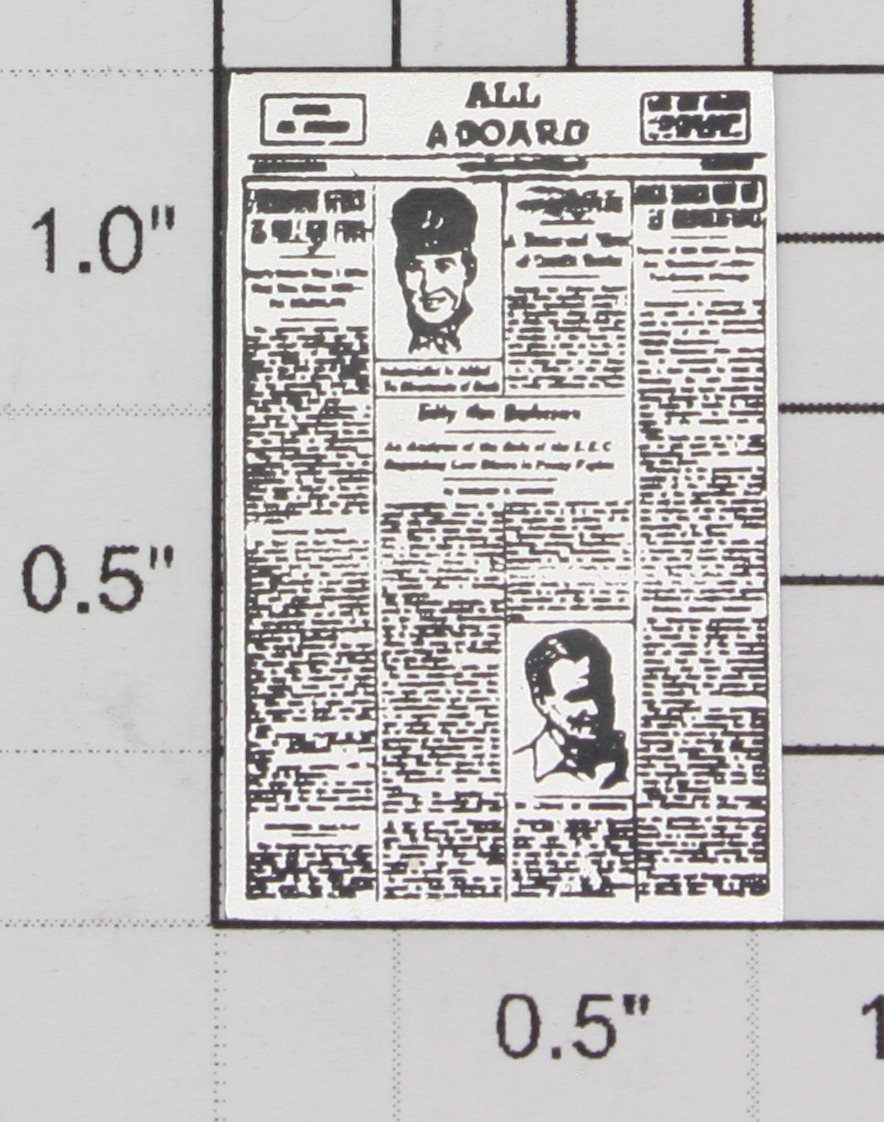 Lionel 128-77 Metal Newspaper for Man