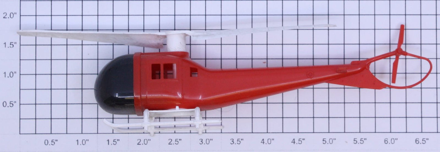 Lionel 6504-105 Red Helicopter with Tinted Nose