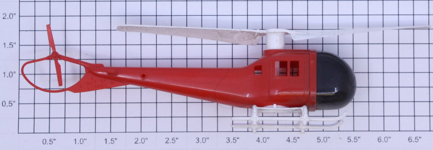 Lionel 6504-105 Red Helicopter with Tinted Nose