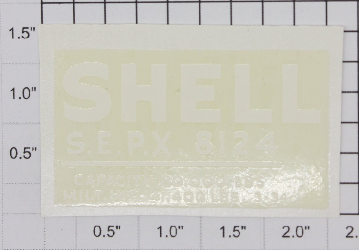 Lionel 2955-11 White Lettering Shell #8124 Water Soluble Decal